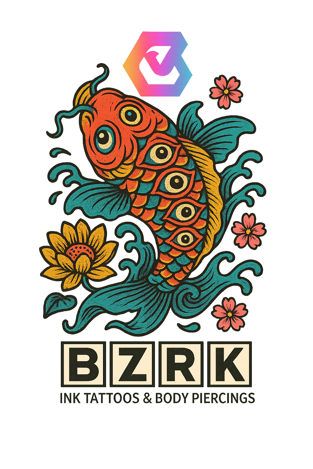 Vibrant Koi Fish Unisex Tee, Streetwear Shirt, Tattoo Inspired Top, Art Tee for Men & Women, Casual Summer Wear, Gift for Art Lovers