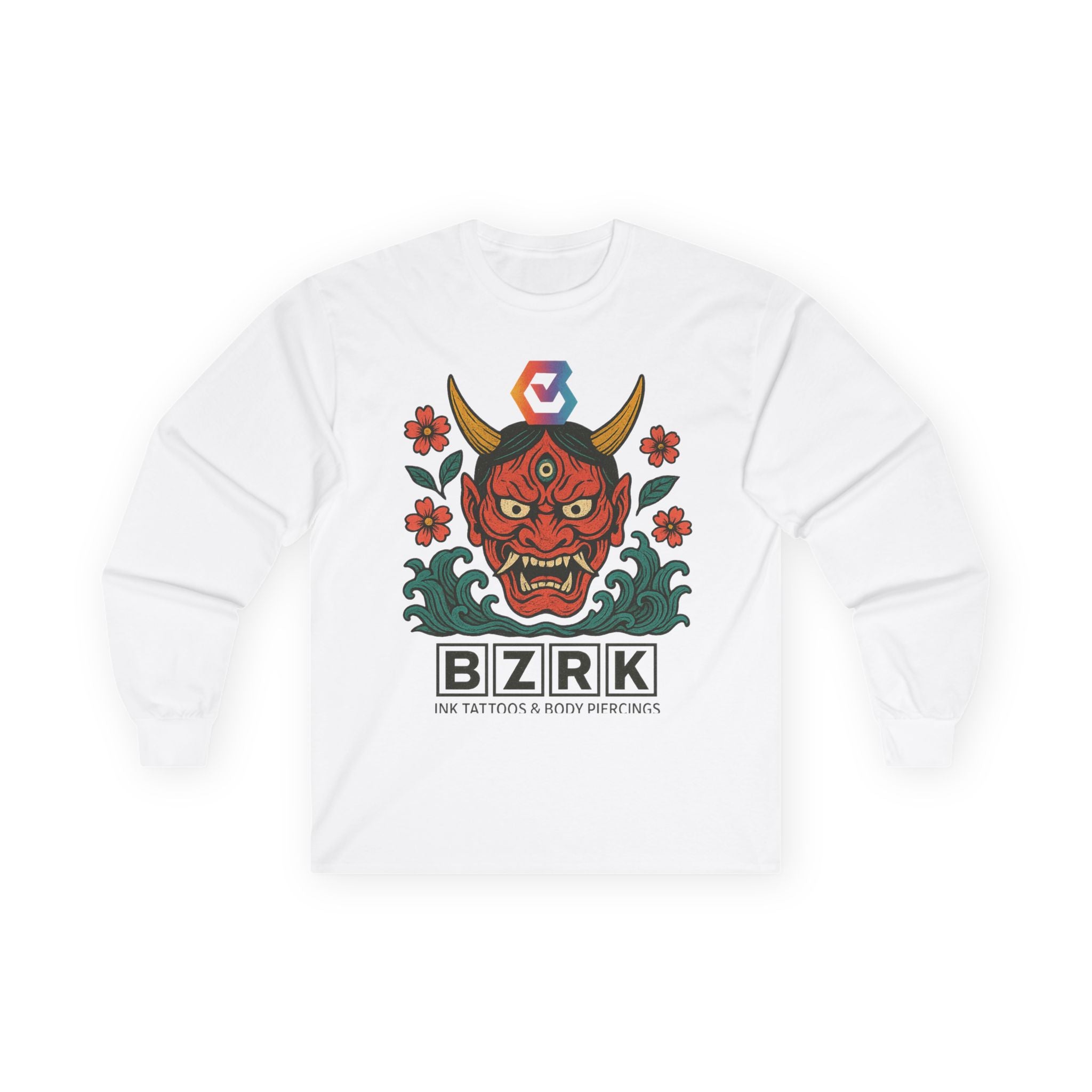 BZRK Unisex Long Sleeve Tee - Stylish Tattoo-Inspired Apparel, Perfect for Festivals, Streetwear, Bonfire Nights, and Everyday Wear
